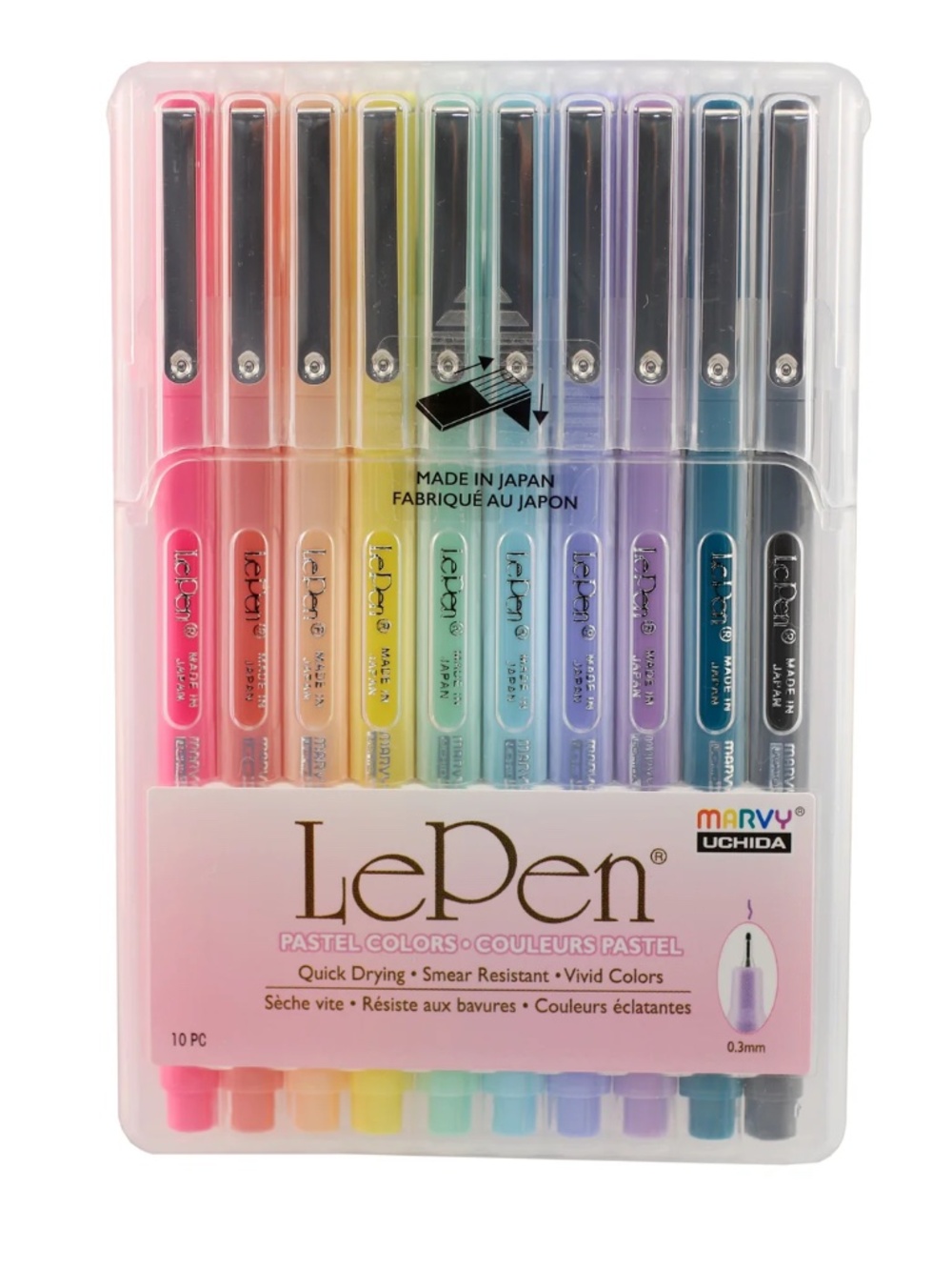 Marvy Uchida Le Pen - Pastel Colors - 10 Ct (4300-10P)